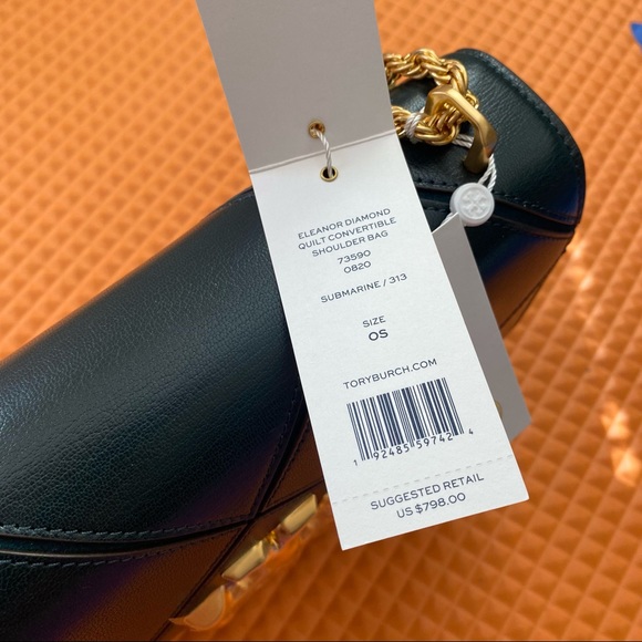 Tory Burch Eleanor Quilt Convertible Leather Bag - Picture 12 of 12